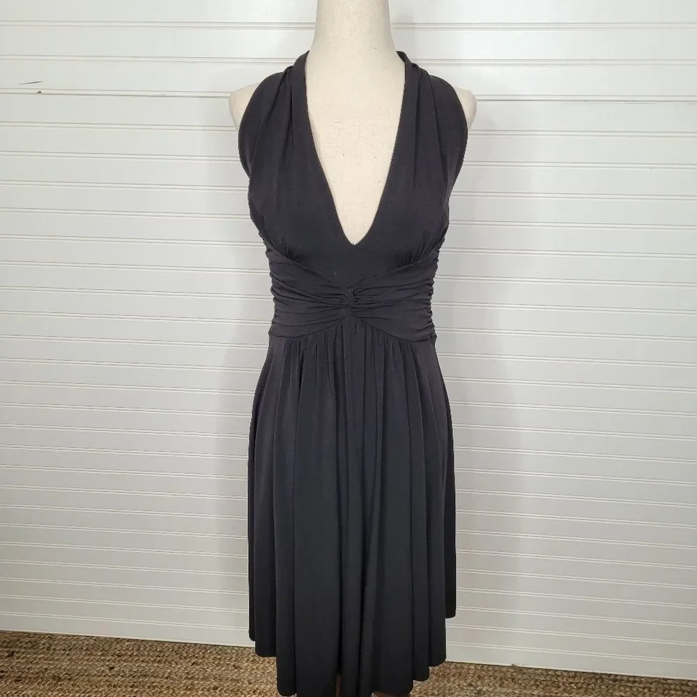 Max And Cleo Black Halter Swing Fit & Flare Dress Sz. Small